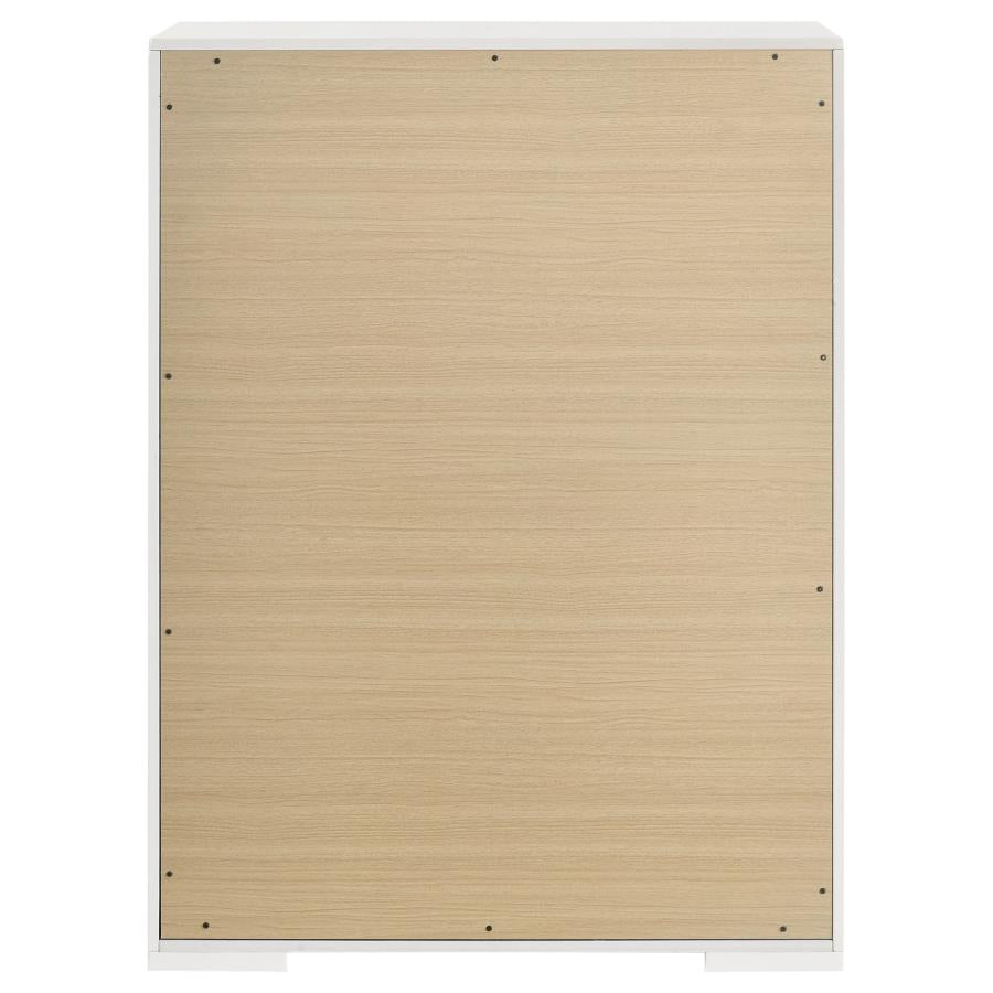 Ives 5-drawer Bedroom Chest of Drawers White High Gloss - 224945
