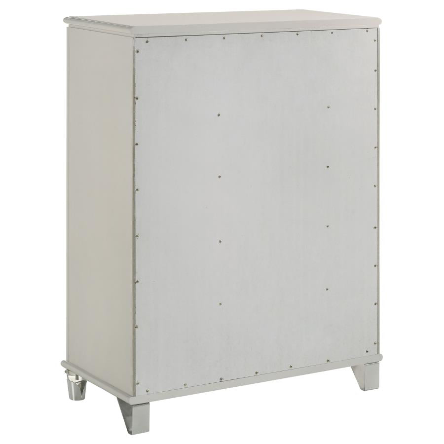 Olivia 4-piece Eastern King Bedroom Set Pearl White - 224951KE-S4