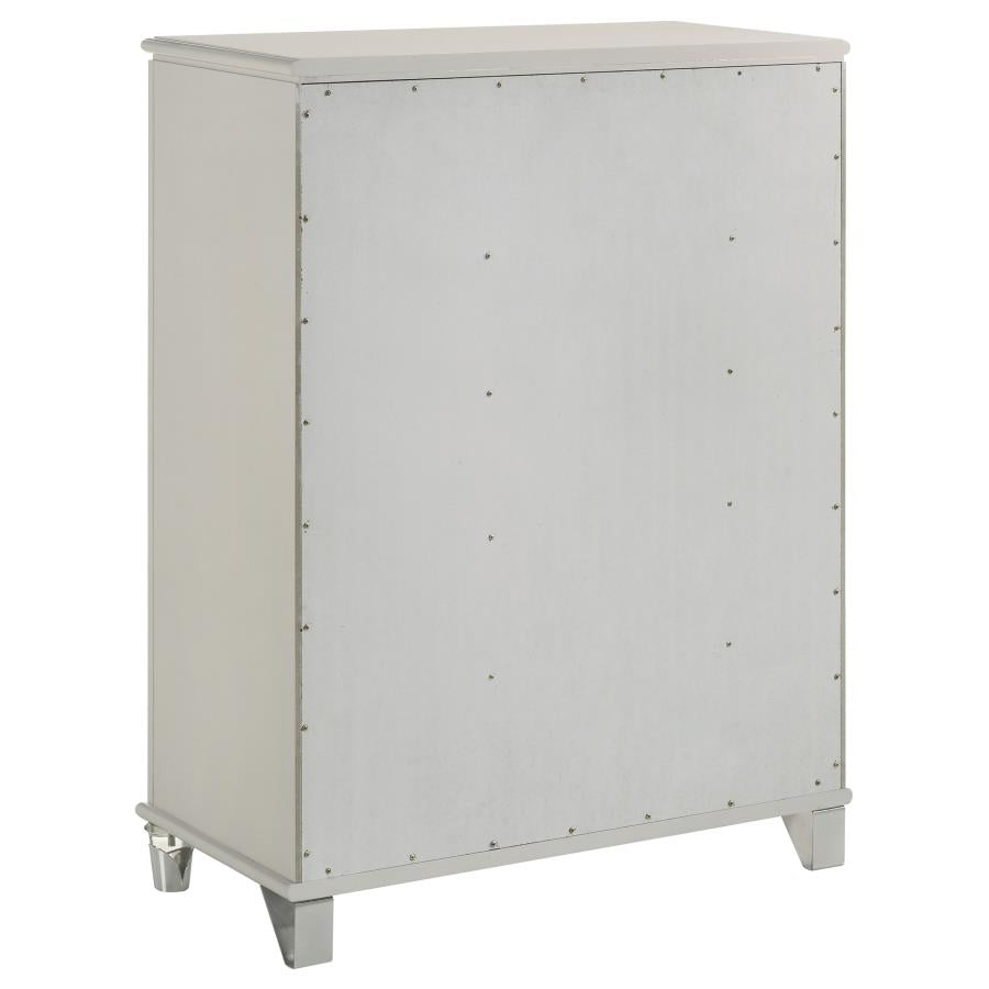 Olivia 5-piece Eastern King Bedroom Set Pearl White - 224951KE-S5