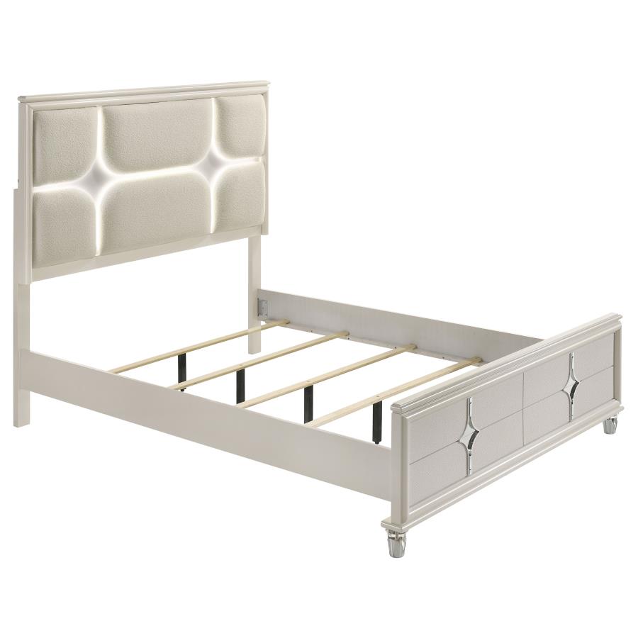 Olivia 5-piece Queen Bedroom Set Pearl White - 224951Q-S5