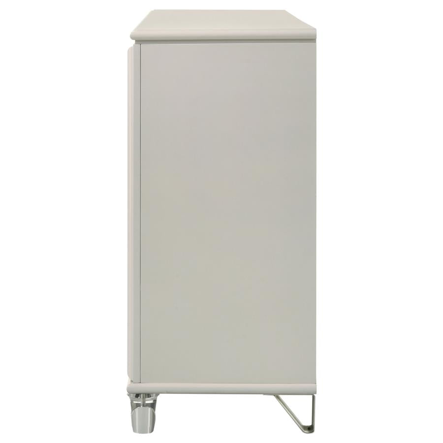 Olivia 6-drawer Dresser Cabinet Pearl White - 224953