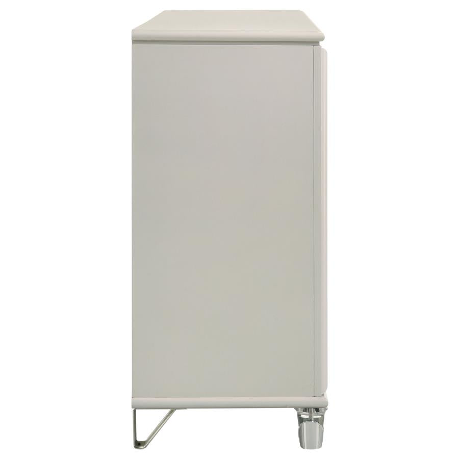 Olivia 6-drawer Dresser Cabinet Pearl White - 224953