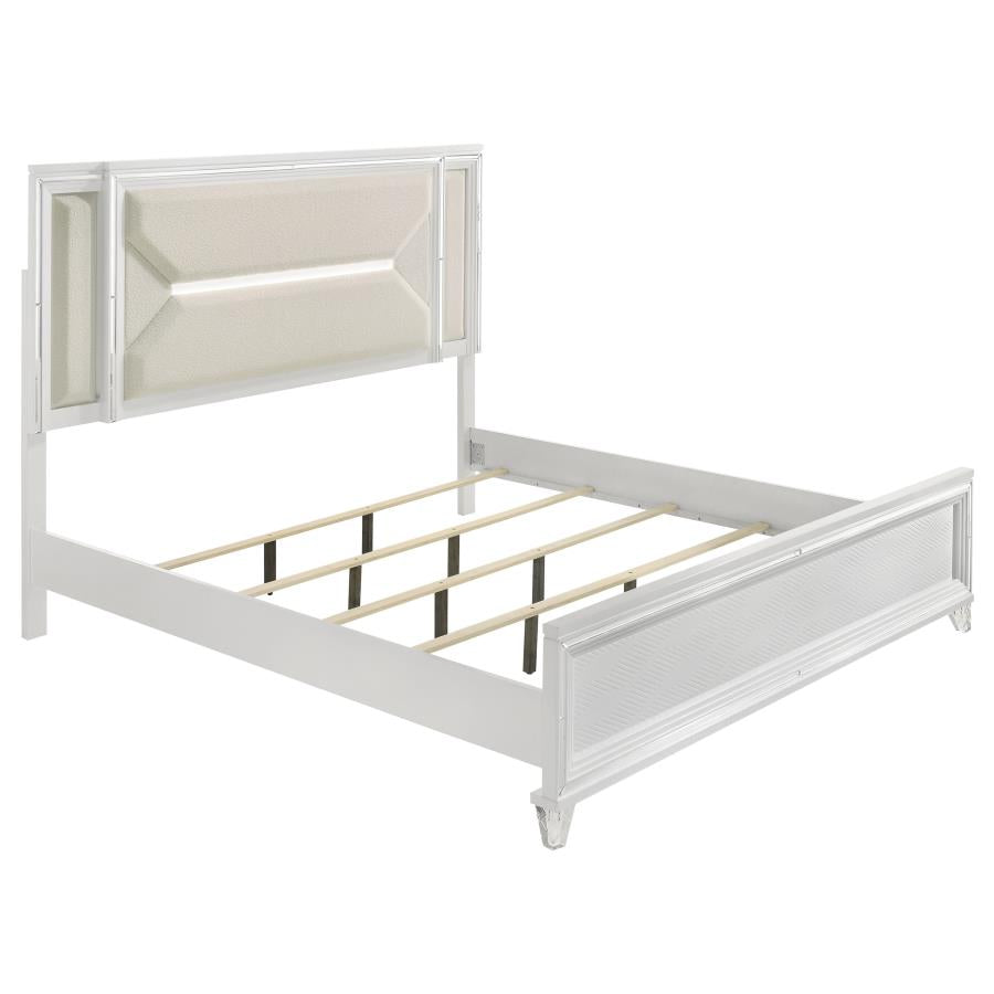 Marmore 5-piece Eastern King Bedroom Set White - 224961KE-S5