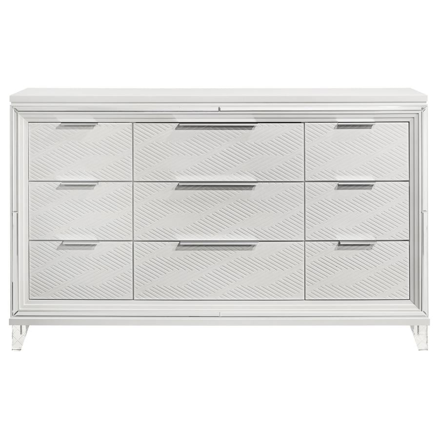 Marmore 9-drawer Dresser Cabinet White - 224963
