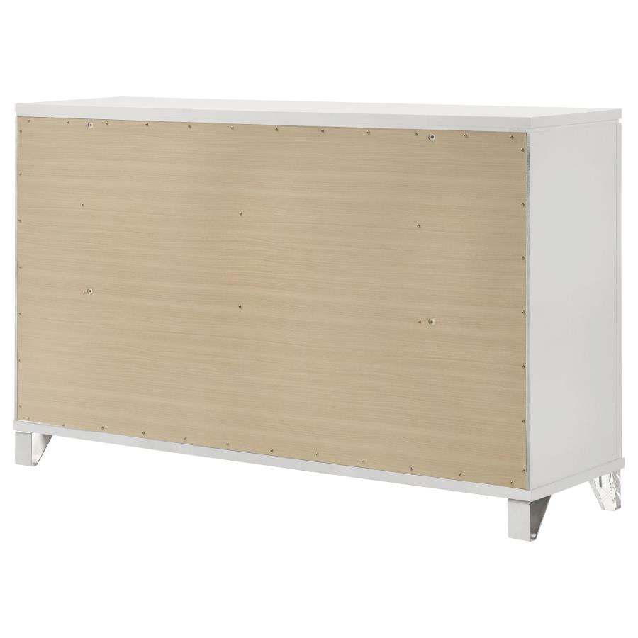 Marmore 9-drawer Dresser Cabinet White - 224963