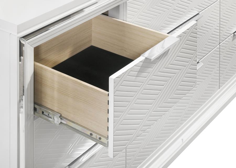 Marmore 9-drawer Dresser Cabinet White - 224963
