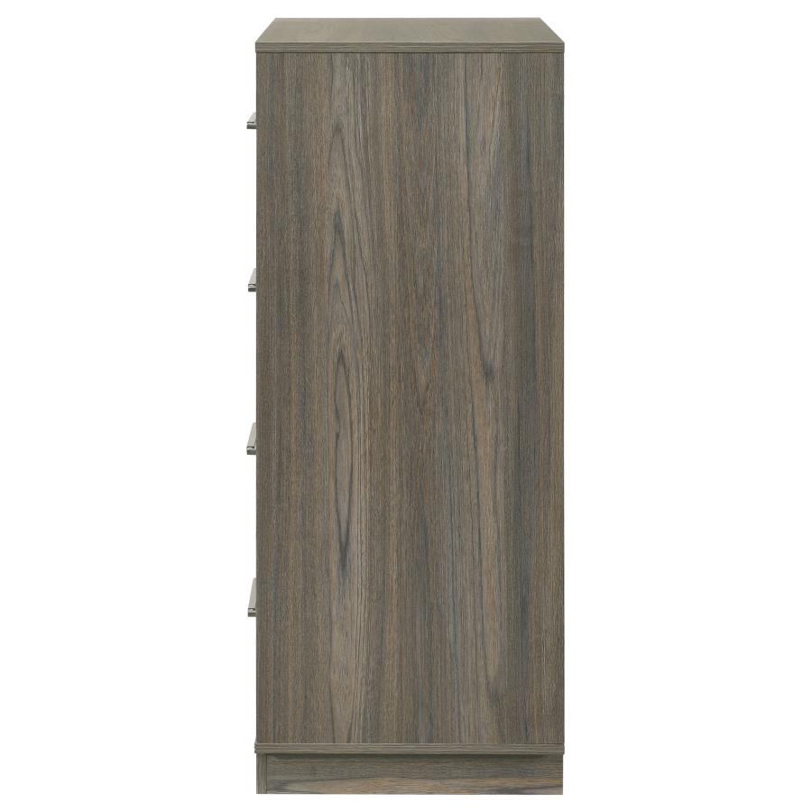 Fenwick 4-drawer Chest of Drawers Grey Oak - 224985