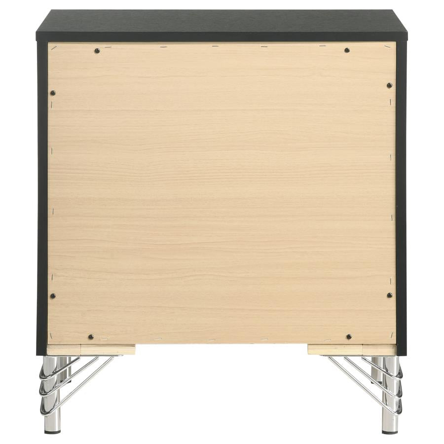 Lucia 2-drawer Nightstand Bedside Table Black - 224992