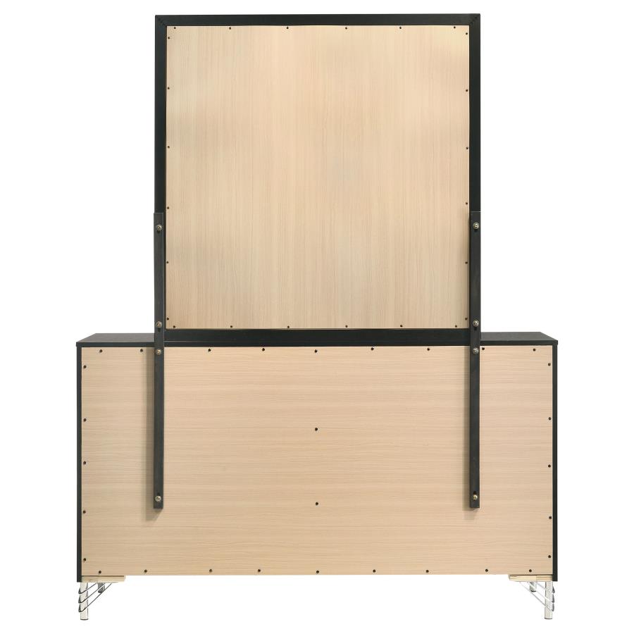 Lucia 6-drawer Dresser and Mirror Black - 224993M