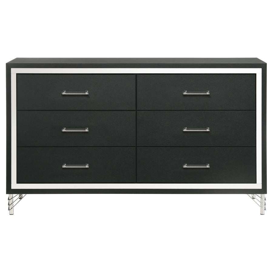 Lucia 6-drawer Dresser Cabinet Black - 224993