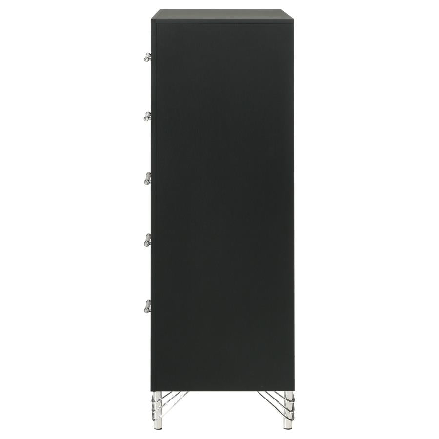 Lucia 5-drawer Bedroom Chest of Drawers Black - 224995