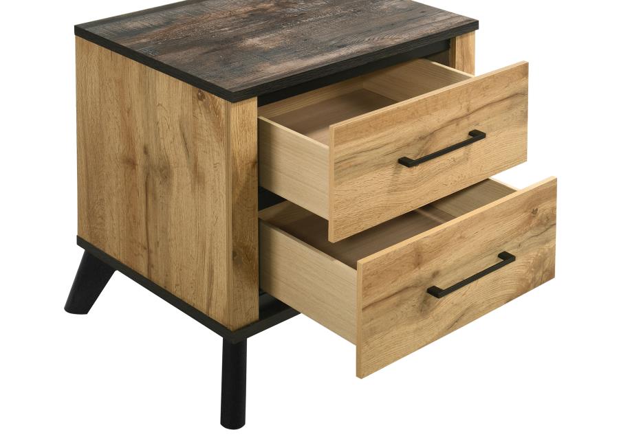 Kaywood 4-piece Eastern King Bedroom Set Natural Pine - 225001KE-S4