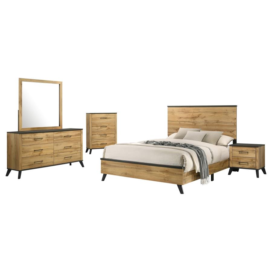 Kaywood 5-piece Eastern King Bedroom Set Natural Pine - 225001KE-S5