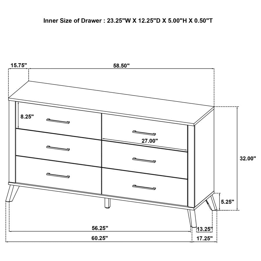Kaywood 4-piece Queen Bedroom Set Natural Pine - 225001Q-S4