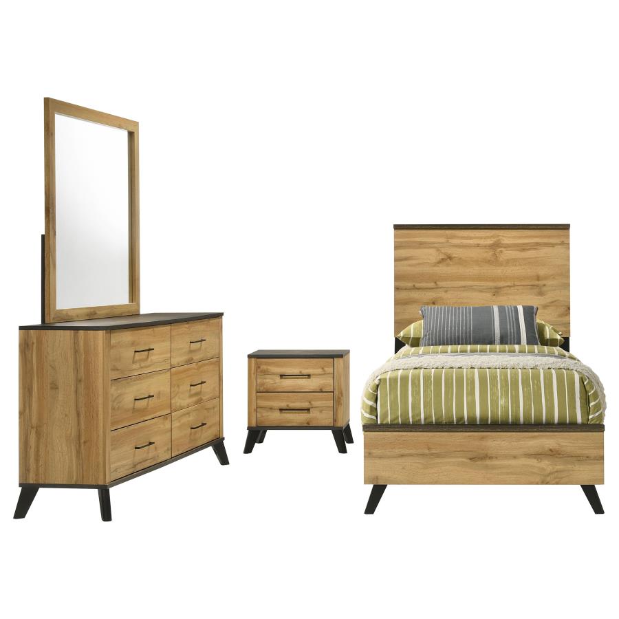 Kaywood 4-piece Twin Bedroom Set Natural Pine - 225001T-S4