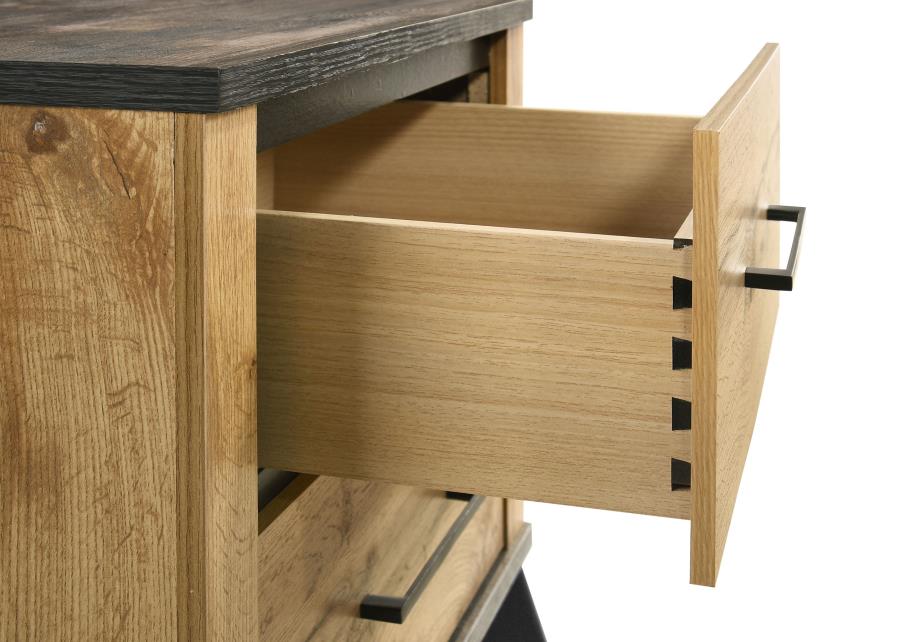 Kaywood 2-drawer Nightstand Bedside Table Natural Pine - 225002
