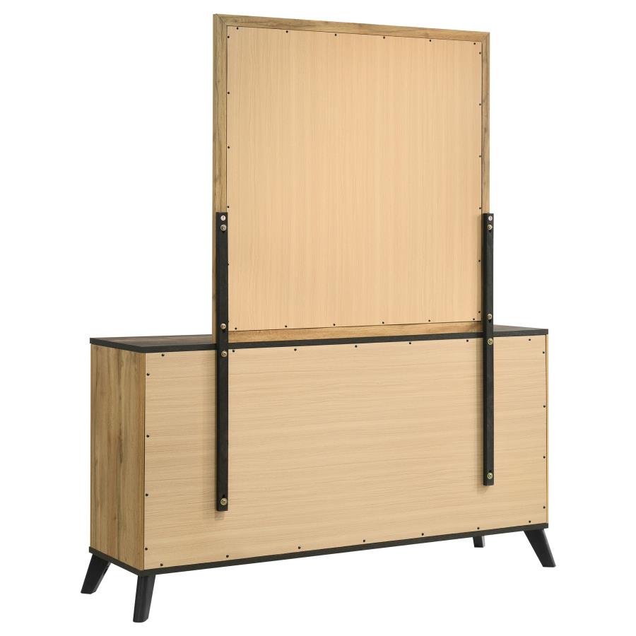 Kaywood 6-drawer Dresser and Mirror Natural Pine - 225003M
