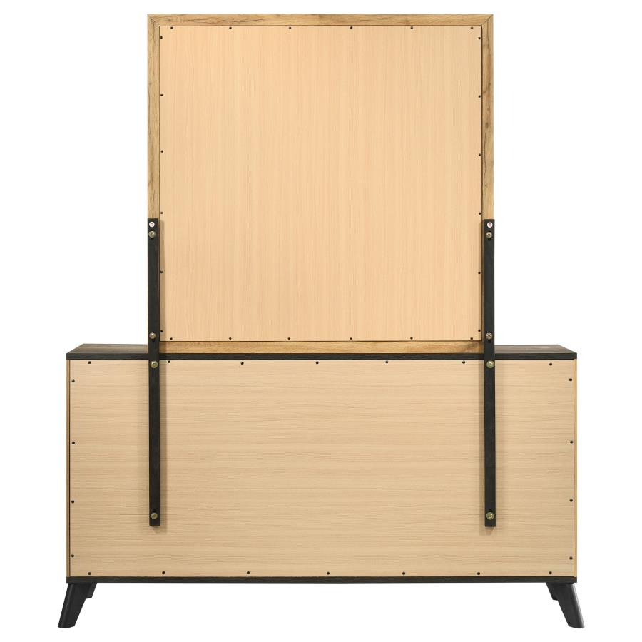 Kaywood 6-drawer Dresser and Mirror Natural Pine - 225003M