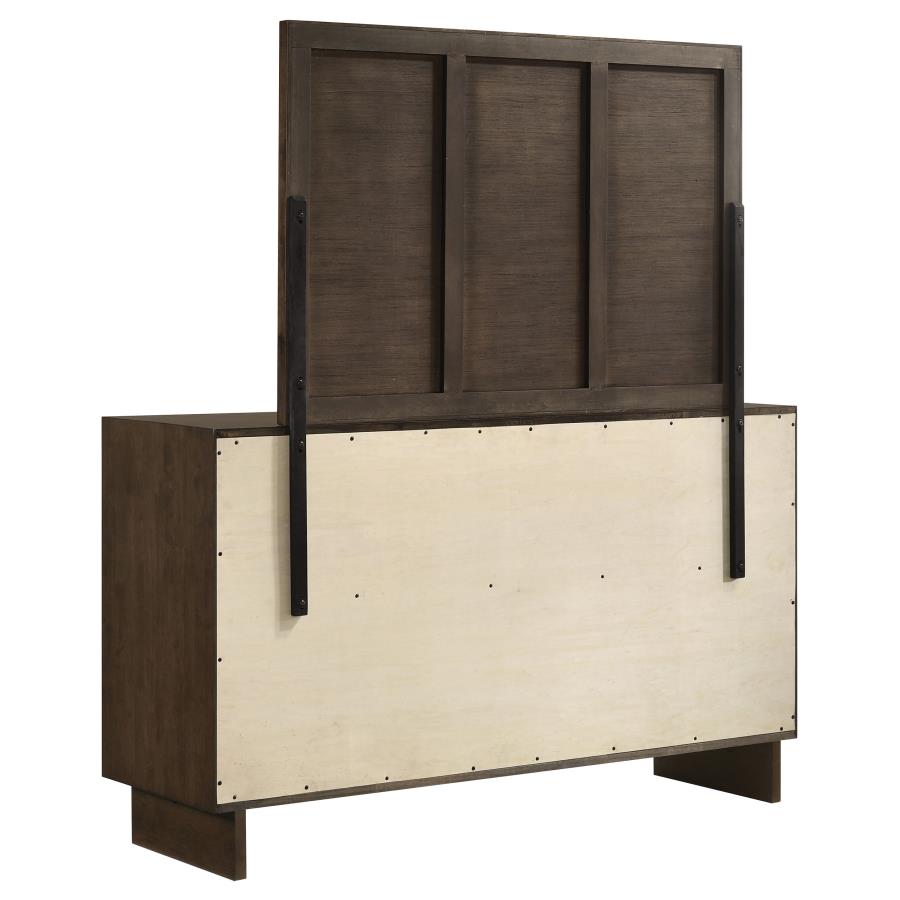Glenwood 6-drawer Dresser and Mirror Warm Brown - 225013M