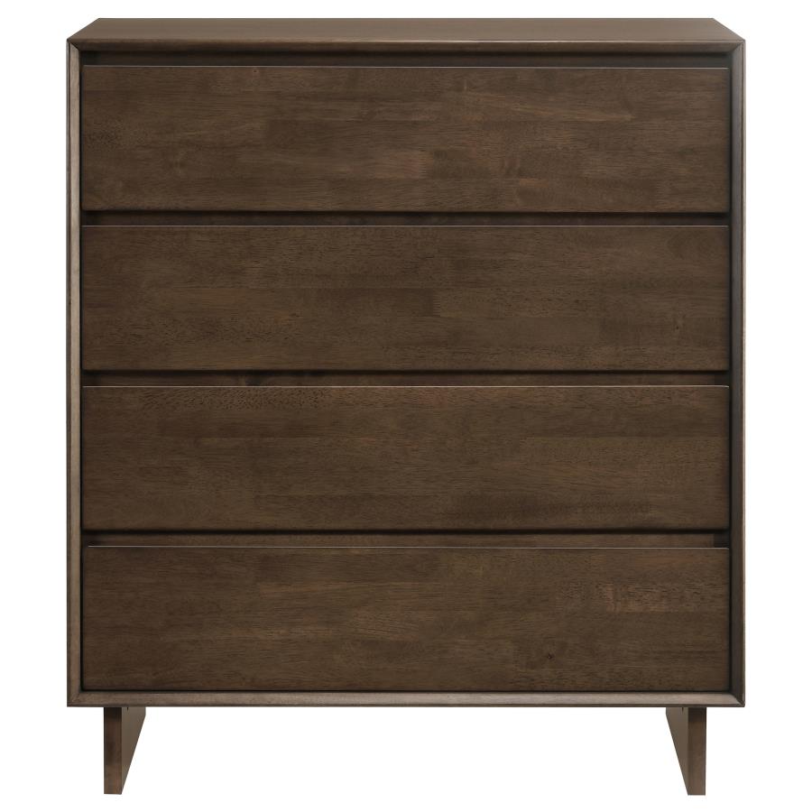 Glenwood 4-drawer Chest of Drawers Warm Brown - 225015