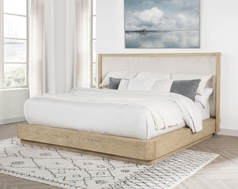 Kailani 52-inch California King Wingback Bed Beige Oak - 225041KW