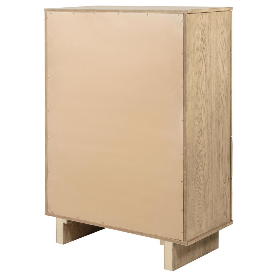 Kailani 5-drawer Bedroom Chest of Drawers Beige Oak - 225045