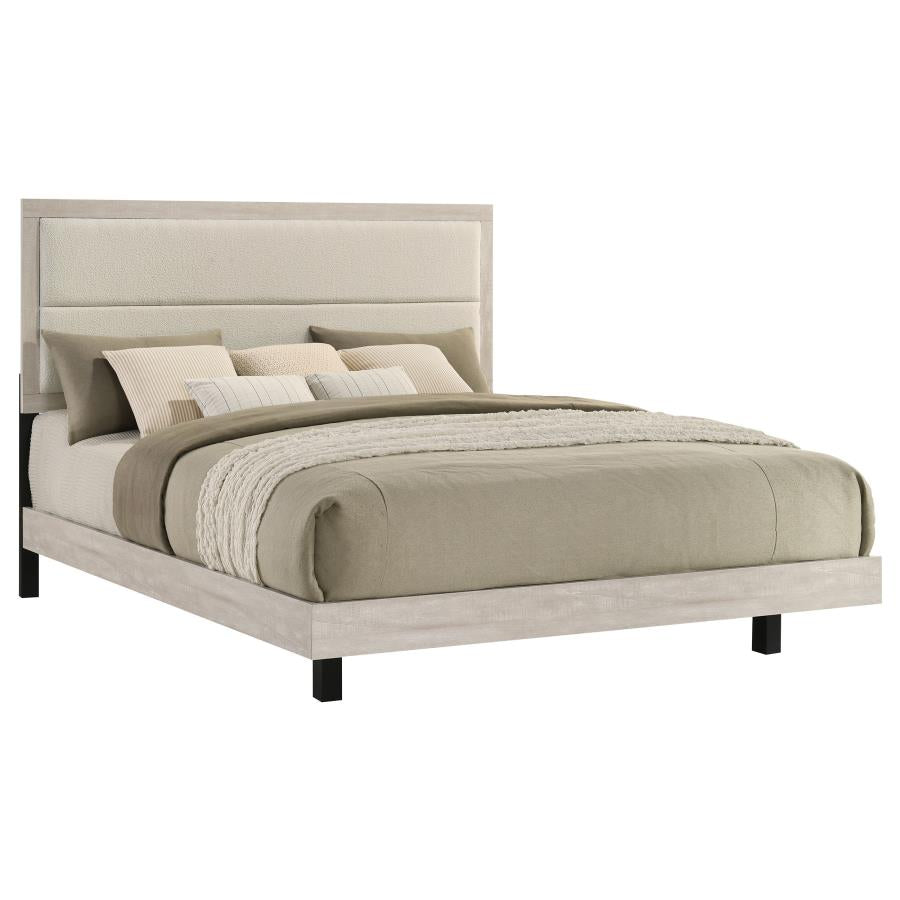 Trenton 54-inch Wood Eastern King Panel Bed Rustic Cream - 225061KE