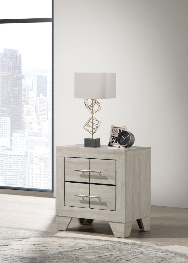 Trenton 2-drawer Nightstand Bedside Table Rustic Cream - 225062