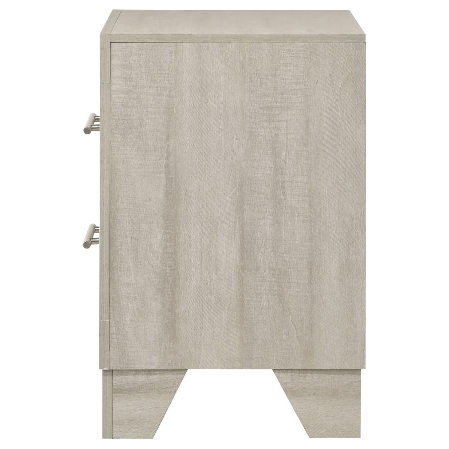 Trenton 2-drawer Nightstand Bedside Table Rustic Cream - 225062