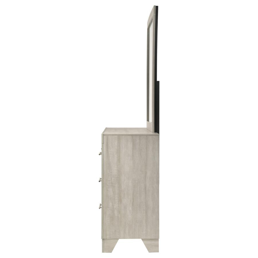 Trenton 6-drawer Bedroom Dresser With Mirror Rustic Cream - 225063M