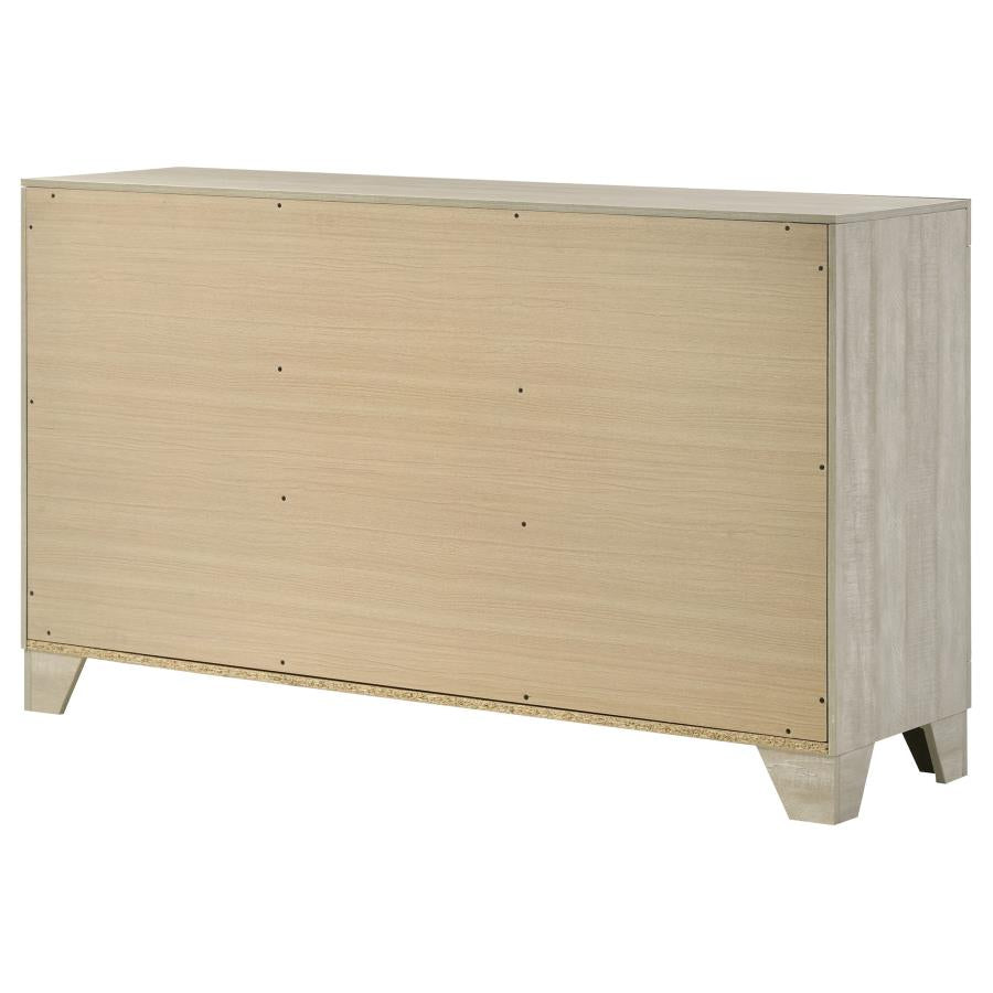 Trenton 6-drawer Bedroom Dresser Rustic Cream - 225063