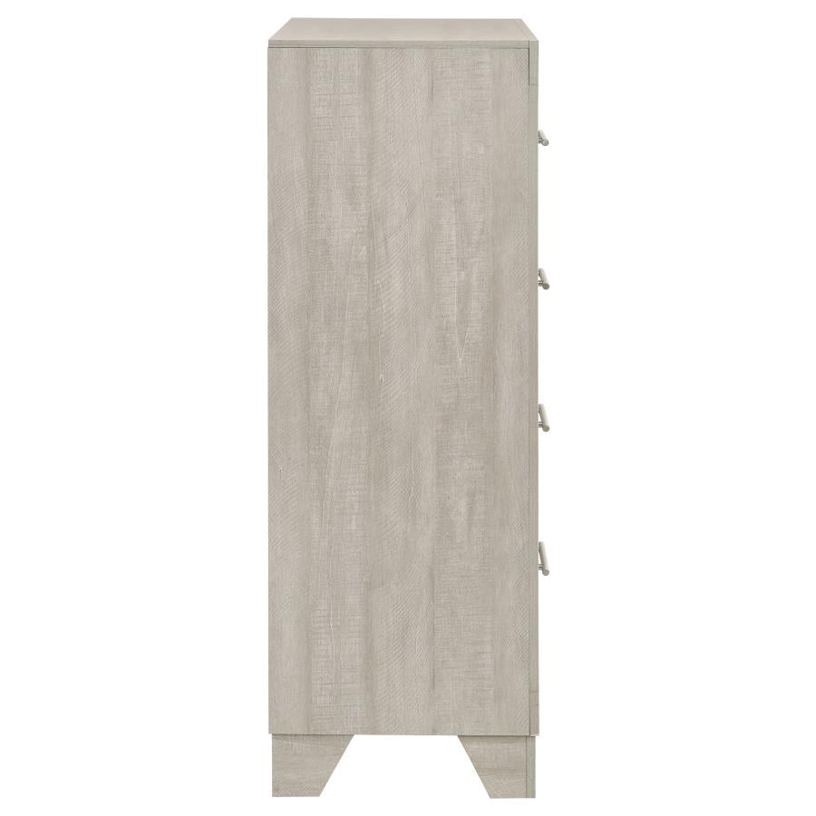 Trenton 4-drawer Bedroom Chest of Drawers Rustic Cream - 225065