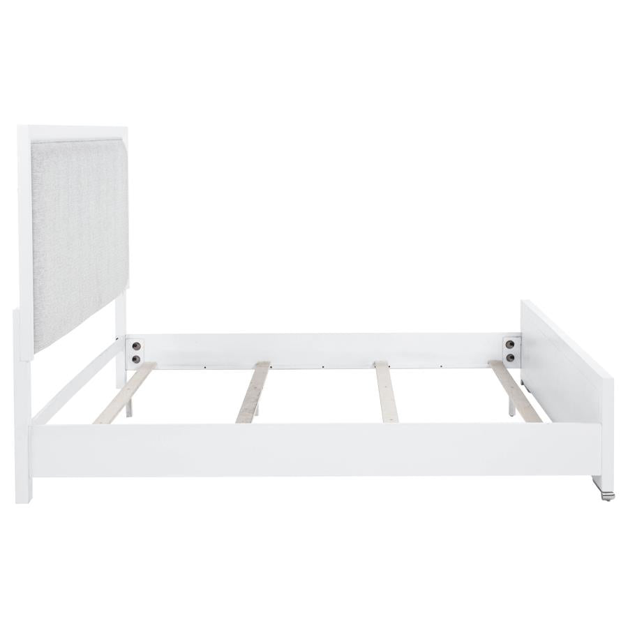 Gracemont 57-inch Eastern King Panel Bed Grey and White - 225071KE