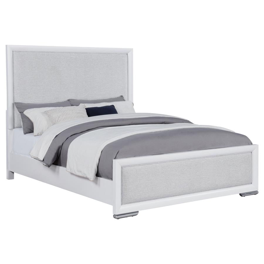 Gracemont 57-inch Queen Panel Bed Grey and White - 225071Q