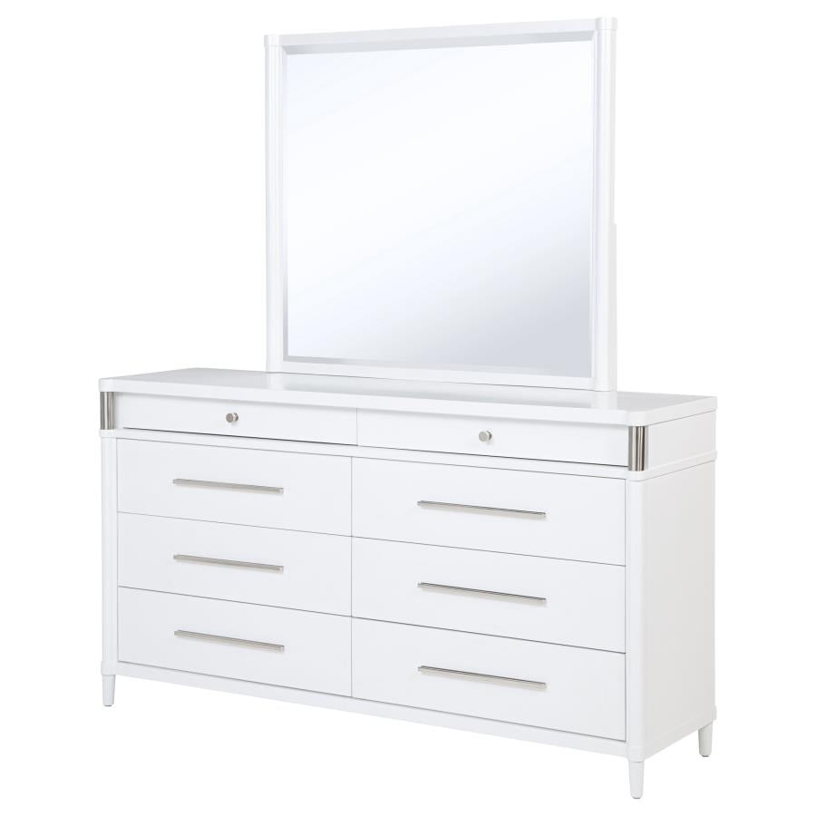 Gracemont 8-drawer Bedroom Dresser with Mirror White - 225073M