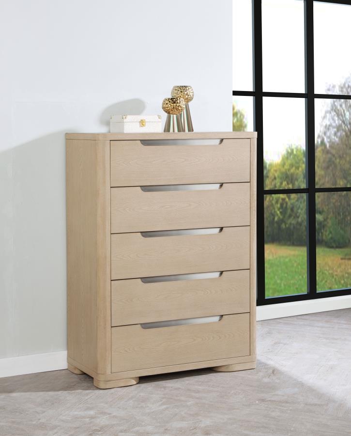 Ladera 5-drawer Bedroom Chest of Drawers Light Elm - 225085