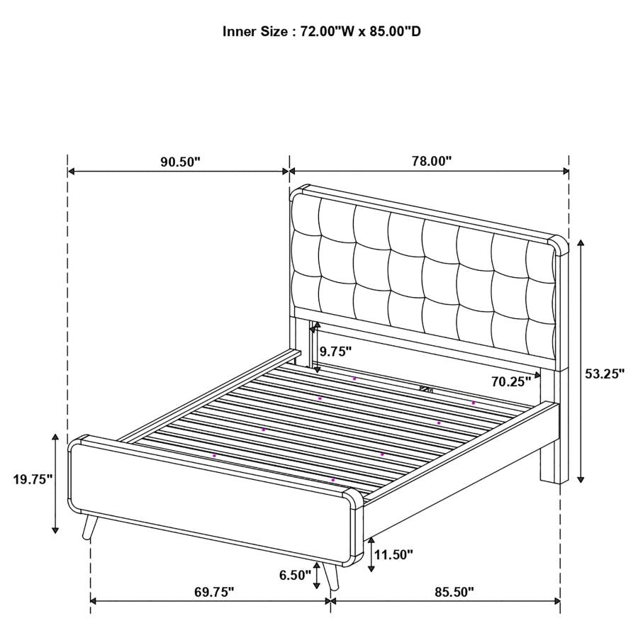 Robyn 4-piece California King Bedroom Set Light Ash - 225091KW-S4