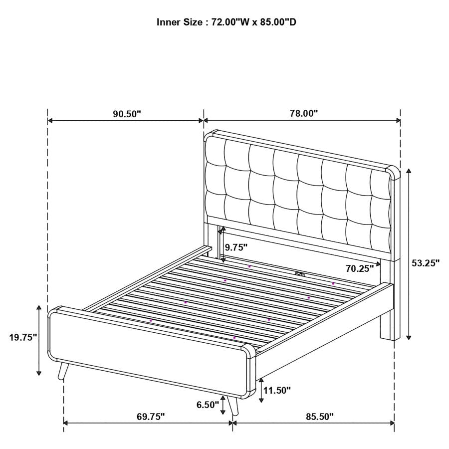 Robyn Wood California King Platform Bed Light Ash - 225091KW