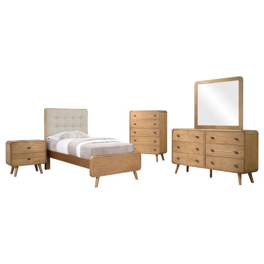 Robyn 5-piece Twin Bedroom Set Light Ash - 225091T-S5