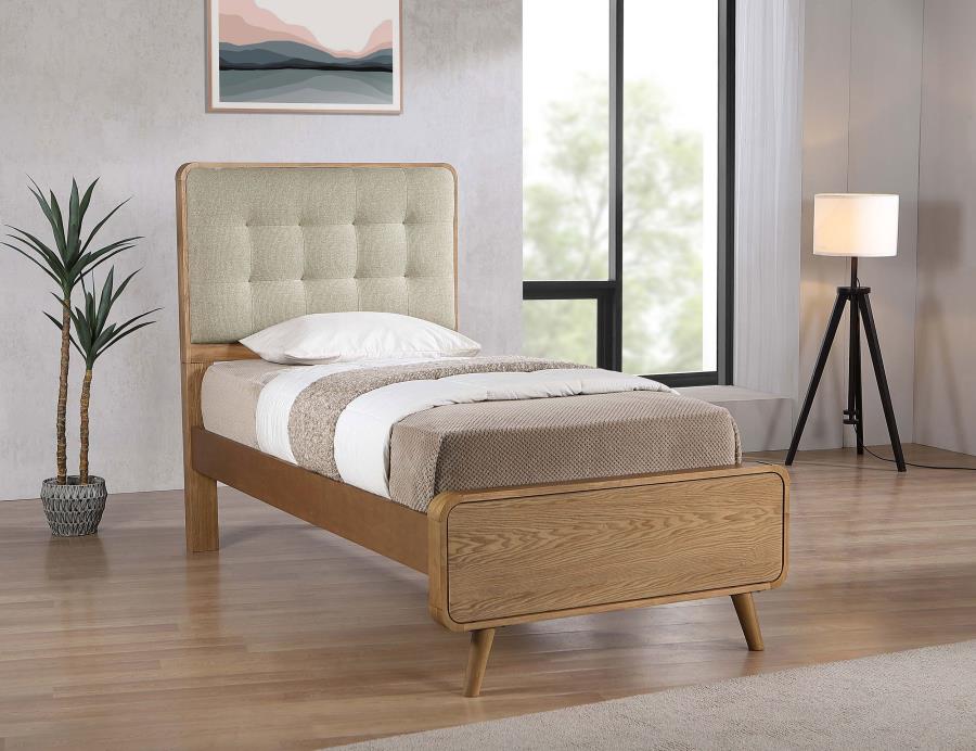 Robyn Wood Twin Platform Bed Light Ash - 225091T