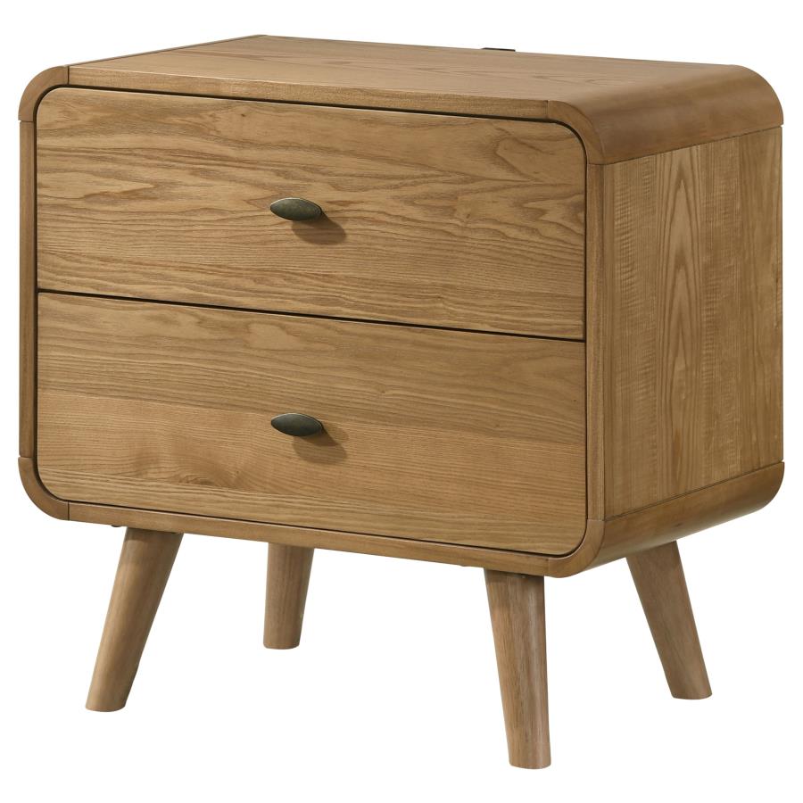 Robyn 2-drawer Nightstand Bedside Table Light Ash - 225092
