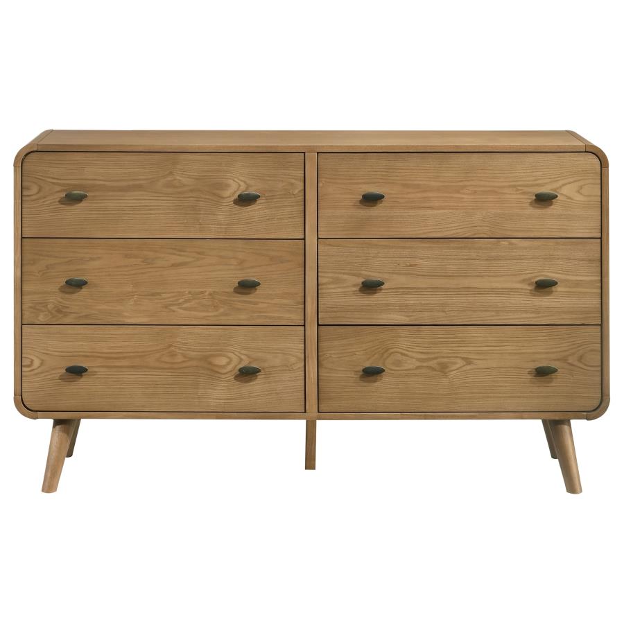 Robyn 6-drawer Bedroom Dresser Light Ash - 225093