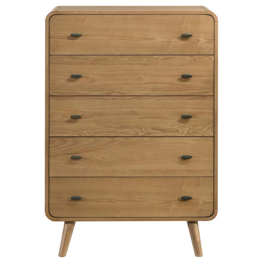Robyn 5-drawer Bedroom Chest of Drawers Light Ash - 225095