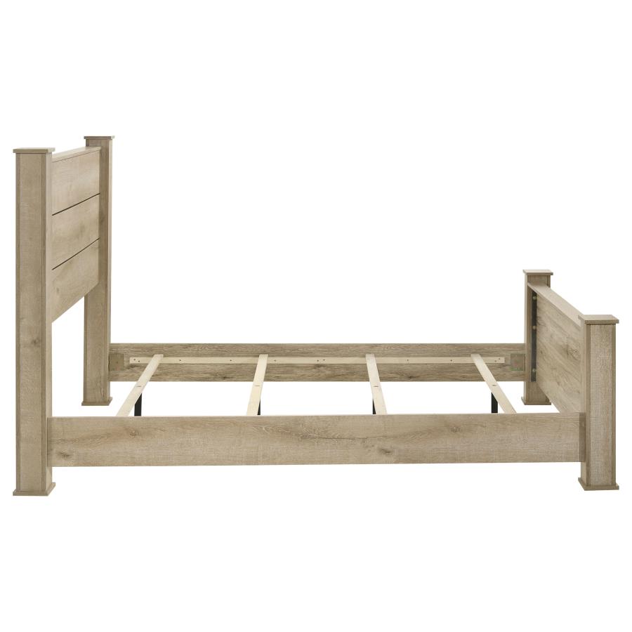 Oakglen 55-inch Eastern King Panel Bed Weathered Oak - 225101KE