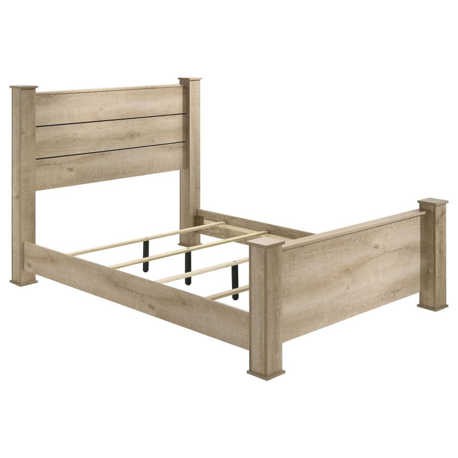 Oakglen 55-inch California King Panel Bed Weathered Oak - 225101KW