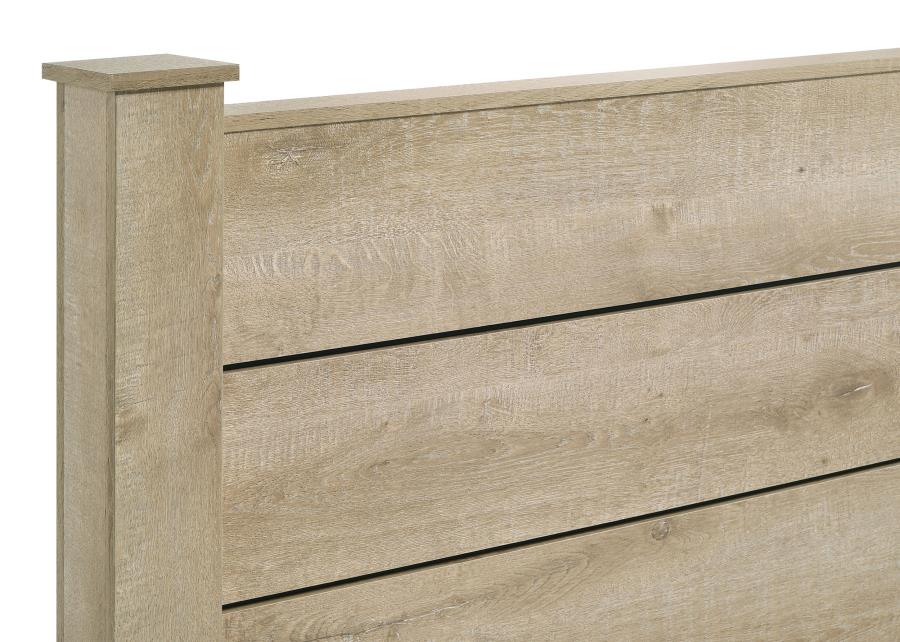 Oakglen 55-inch California King Panel Bed Weathered Oak - 225101KW