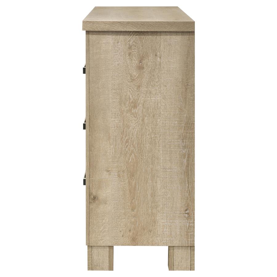 Oakglen 6-drawer Bedroom Dresser Weathered Oak - 225103