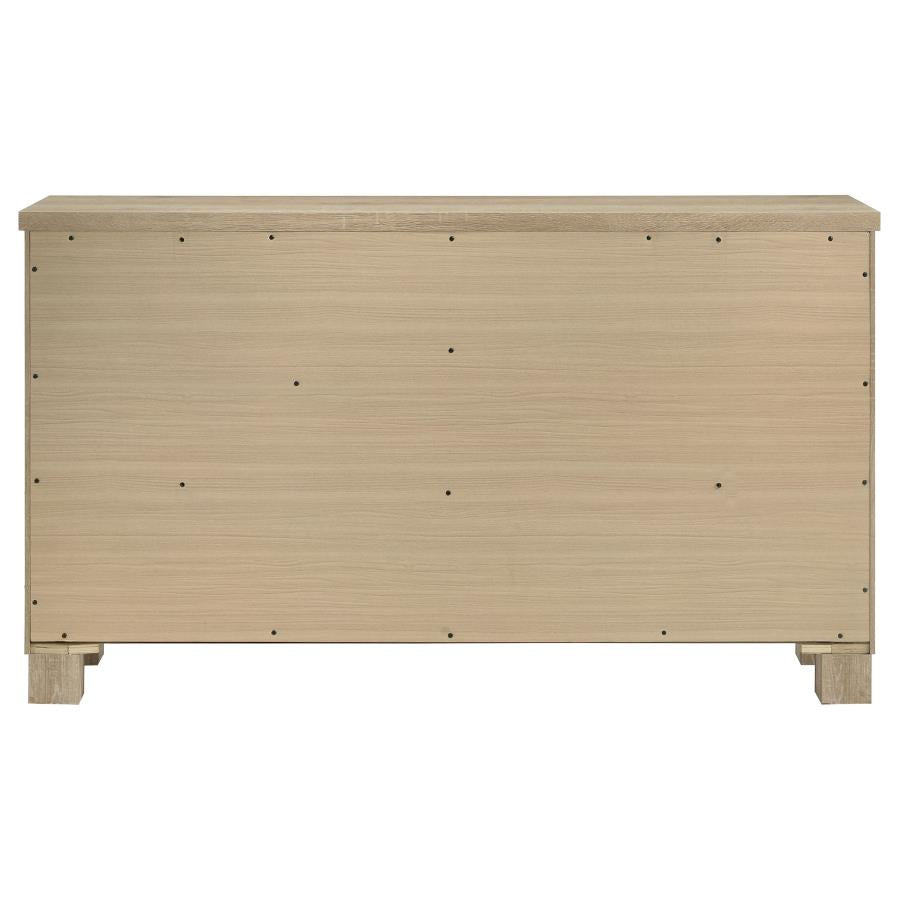 Oakglen 6-drawer Bedroom Dresser Weathered Oak - 225103