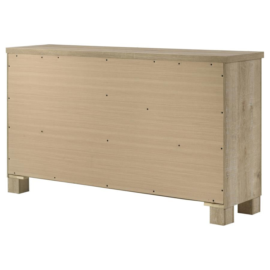 Oakglen 6-drawer Bedroom Dresser Weathered Oak - 225103