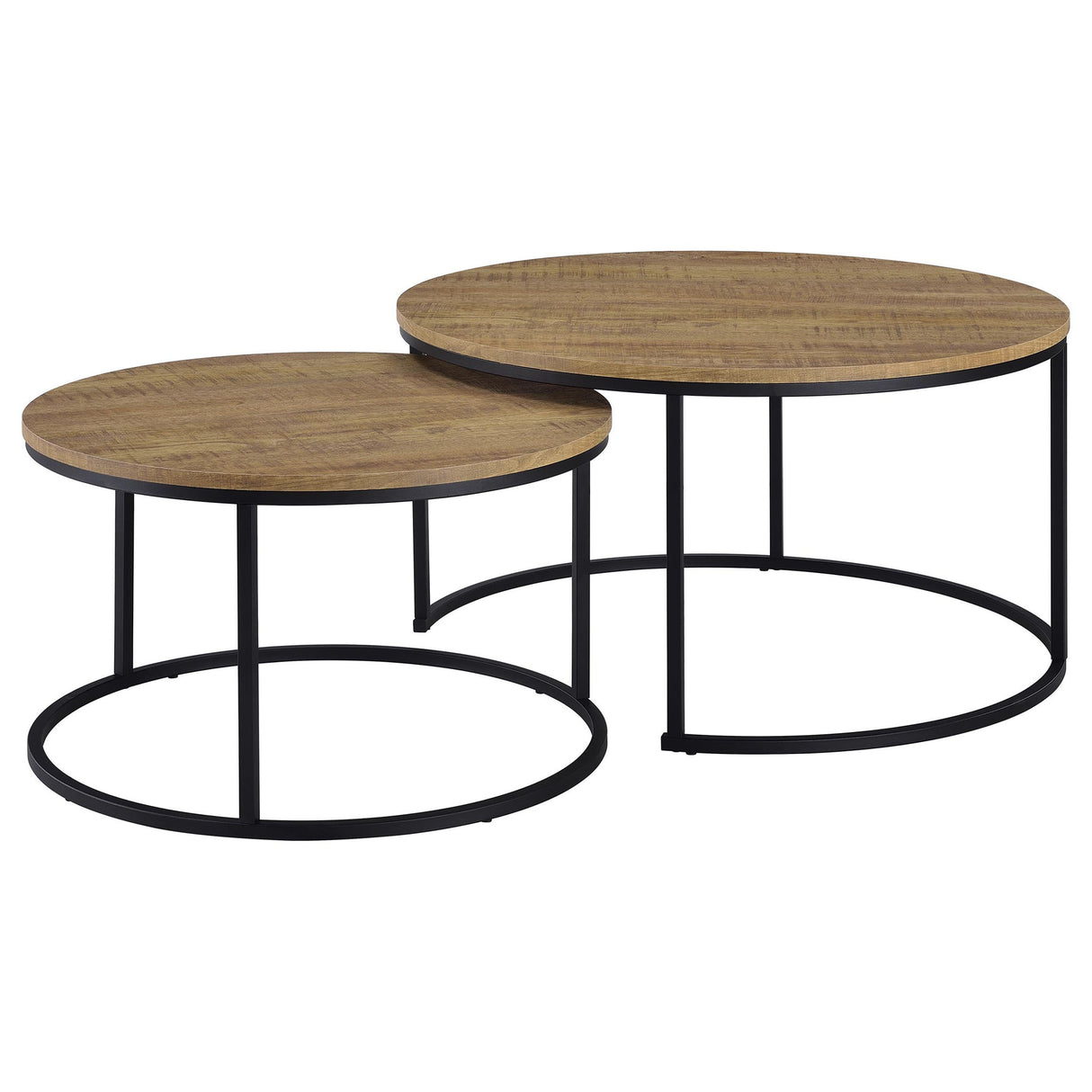Arrize - 2 Piece Round Nesting Coffee Table Set - Mango Color